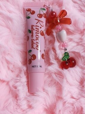 Cherry Lip Balm Tube - Pink Cherry Design